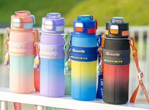 Plastic Water Bottle, 700 ml, PC+PP, 8 x 24 cm, Ref. WB60526