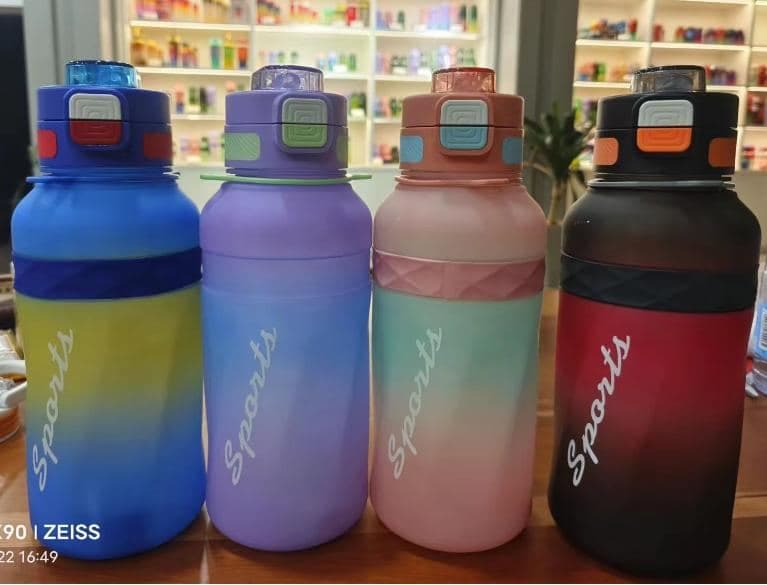 Plastic Water Bottle, 600 ml, PP+PC, 8.2 x 20.5 cm, Ref. WB60554