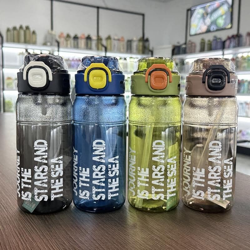 Plastic Water Bottle, 550 ml, PP+ABS, 7.5 x 20.5 cm, Ref. WB60262