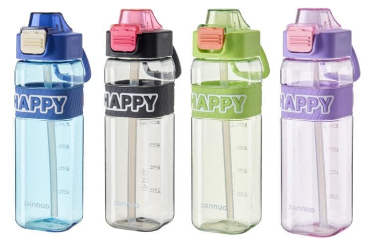 Plastic Water Bottle, 750 ml, PC+PP, 7.5 x 25 cm, Ref. WB60383