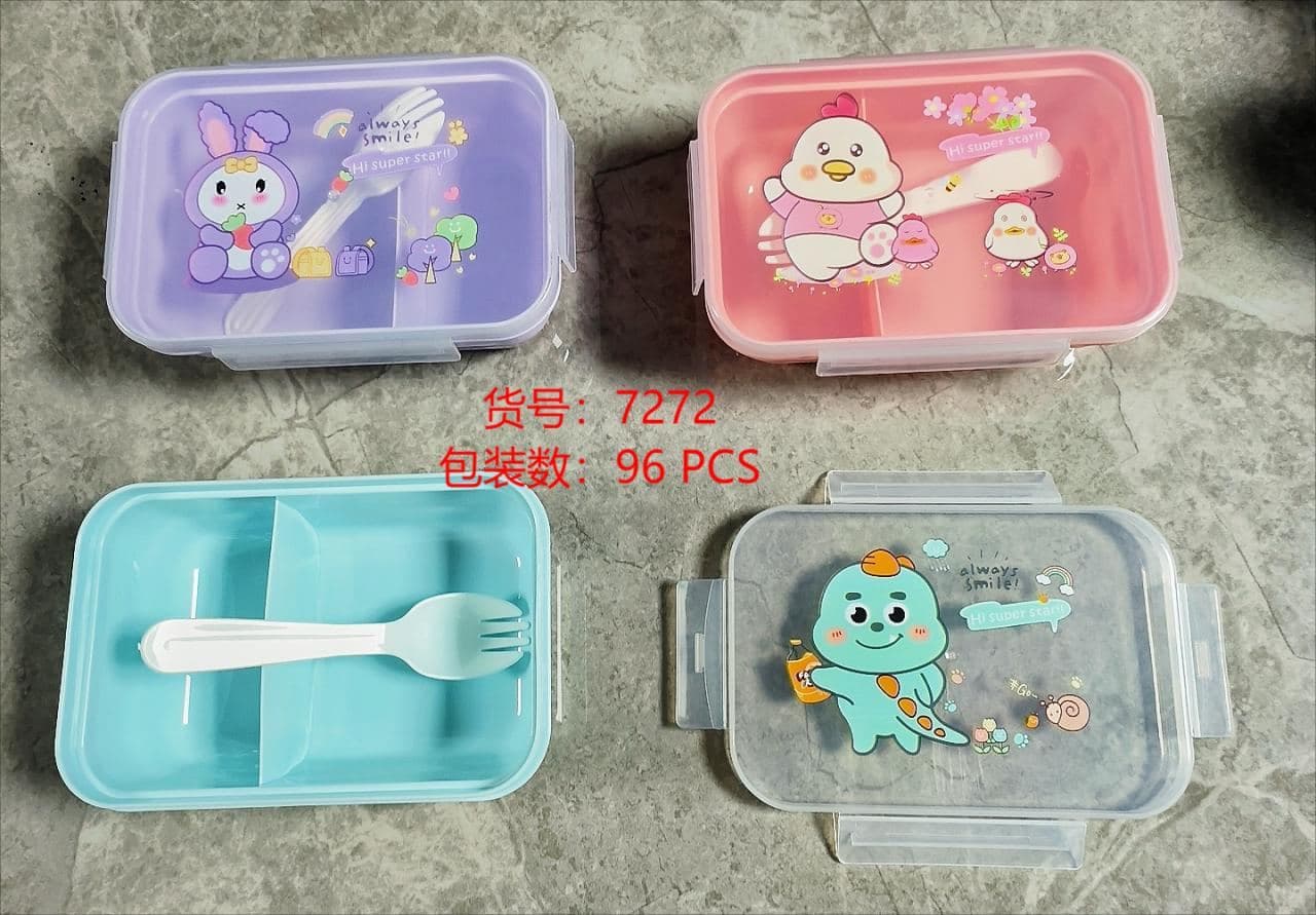 PP Plastic Lunch Box, 25 x 18 x 8.5 cm, carton 89 x 40.5 x 47.5 cm 2