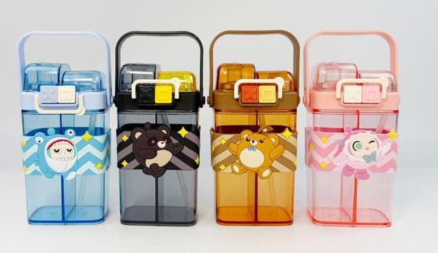 Plastic Water Bottle, 800 ml, PC+PP, 24 x 7.5 cm, Ref. WB60733