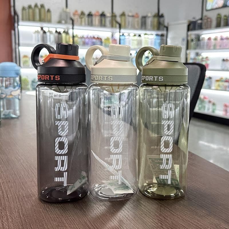 Plastic Water Bottle, 1100 ml, PP+PC, 9.2 x 24 cm, Ref. WB60264