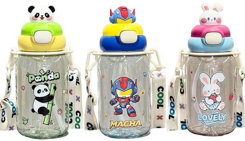 Plastic Water Bottle, 830 ml, PC+PP, 10 x 17.5 cm, Ref. WB60612