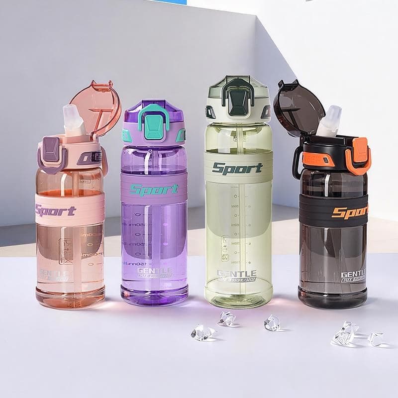 Plastic Water Bottle, 800 ml, PC+PP, Ref. WB60047