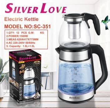 Electric Kettle SC-351, 1.8L+1.0 L, 1500W
