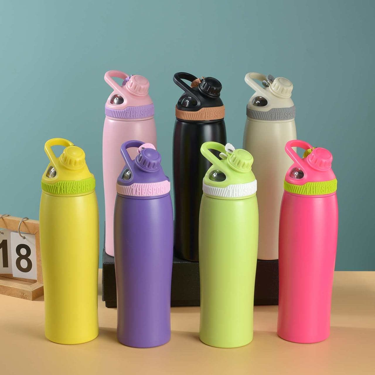 Diwangxin 5228 Sports Flask with Silicone Collar, 800ml 3