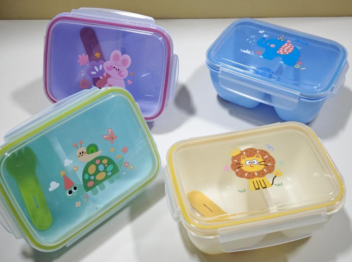 PP Plastic Lunch Box, 600 ml, 15.5 x 12 x 6.7 cm 2