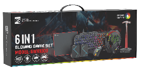 R8 GWK1000 Wired Gaming Keyboard & Mouse & Mouse pad & Headset & Speaker & Headset Stand Combo En... 4
