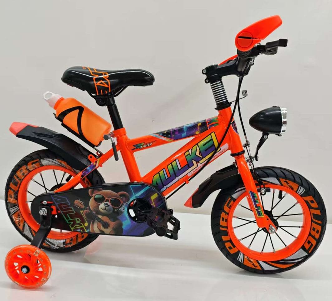 AULKE Bear Print Kids Bike with Bottle 3