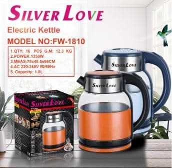 Glass Electric Kettle FW-1810, 1.8 L, 1350W