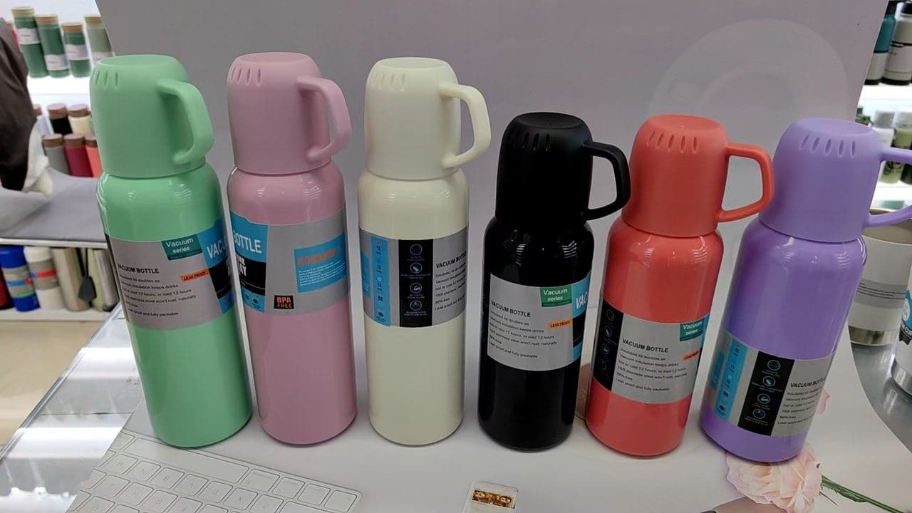 Diwangxin 5173 Classic Vacuum Bottle with Cup Lid and Handle