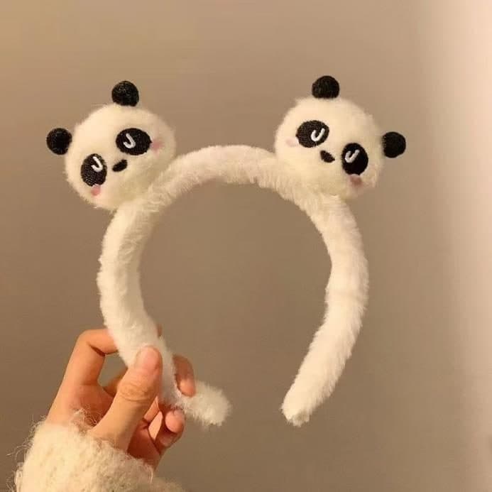 Panda Ear Headband, White