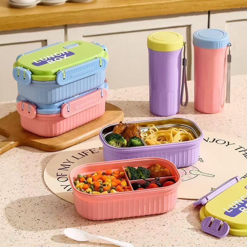 PP Plastic Lunch Box, ml+50, with Spoon and Fork
