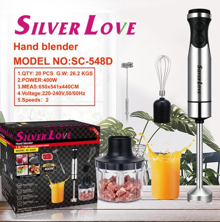 5-in-1 Hand Blender Set SC-548D, 400W