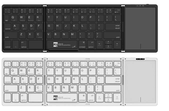 R8 GT302 64keys Folding Scissor-Switch Bluetooth Keyboard with Touchpad English & Arabic layout