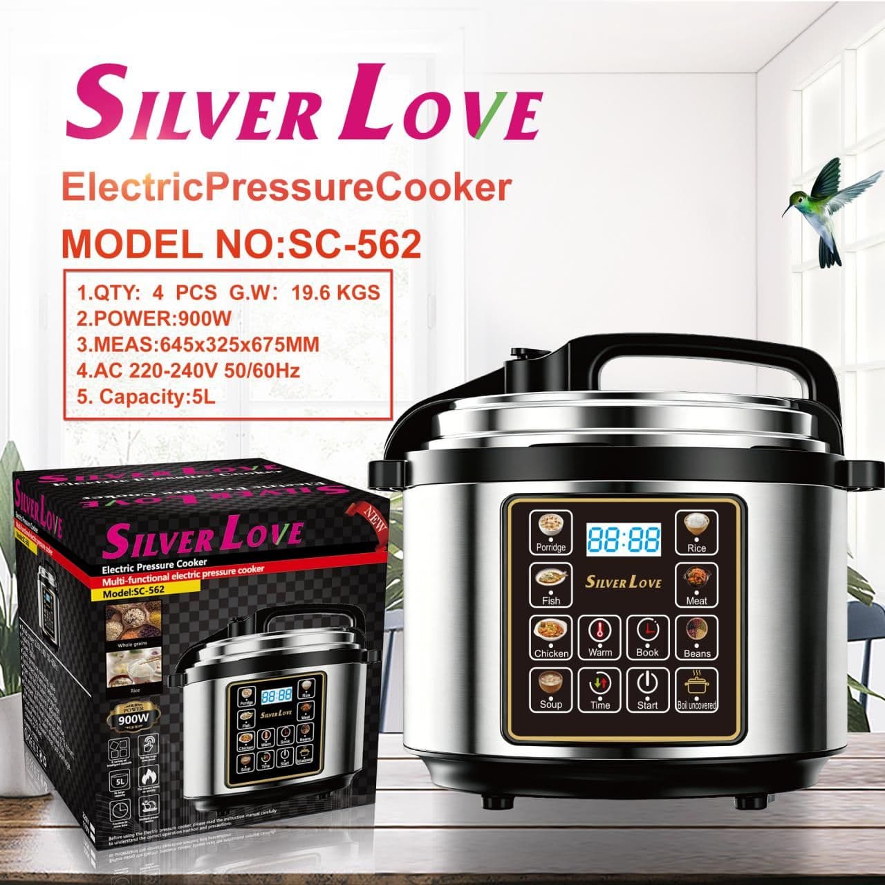 Electric Pressure Cooker SC-562, 5L, 900W