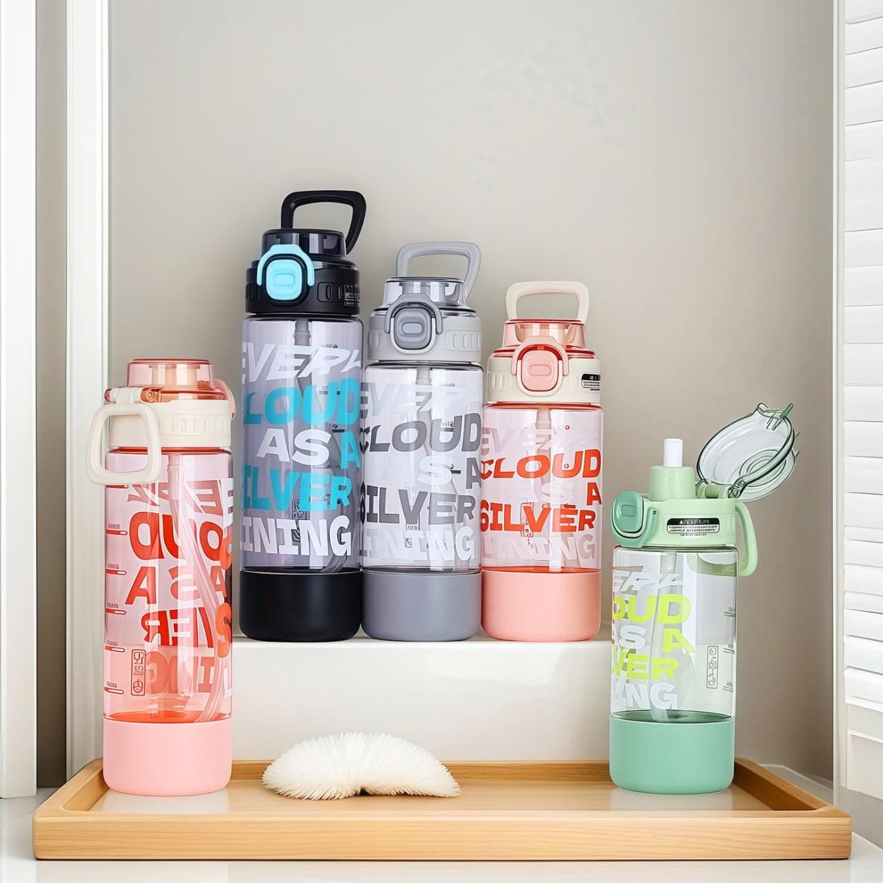 Plastic Water Bottle, 680 ml, PC+PP, Ref. WB60216