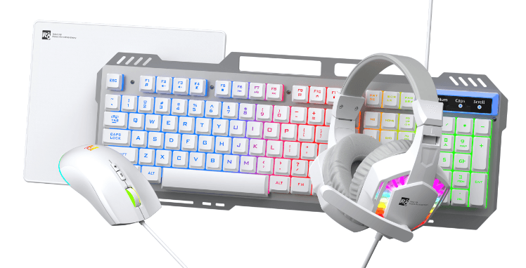 R8 GWK2000 Wired Gaming Keyboard & Mouse & Mouse pad & Headset Combo English & Arabic layout 2