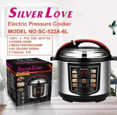 Electric Pressure Cooker SC-522A, 6.0L, 1000W
