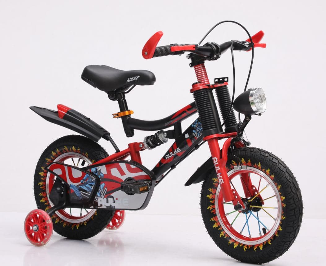 AULKE Kids Bike with Suspension Fork and Headlamp 3