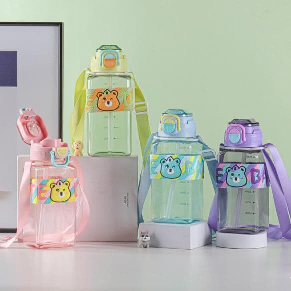 Plastic Water Bottle, 800 ml, PC+PP, 7.5 x 25 cm, Ref. WB60374
