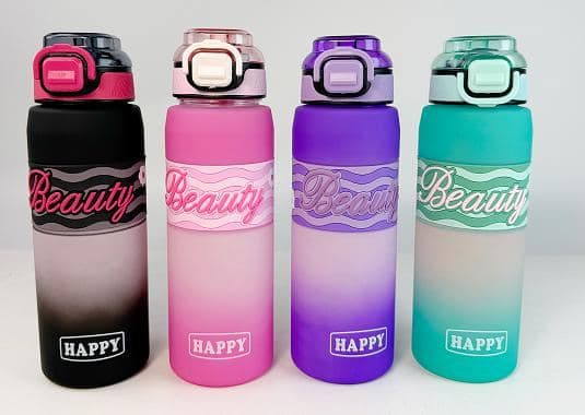 Plastic Water Bottle, 600 ml, PC+PP, Ref. WB60714
