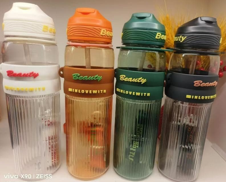 Plastic Water Bottle, 800 ml, PC+PP, 8 x 26.5 cm, Ref. WB60518