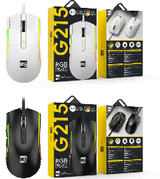 R8 G215 8D Wired Gaming Mouse RGB Lighting, 1200-1600-2400-3200-4800-7200 DPI 3