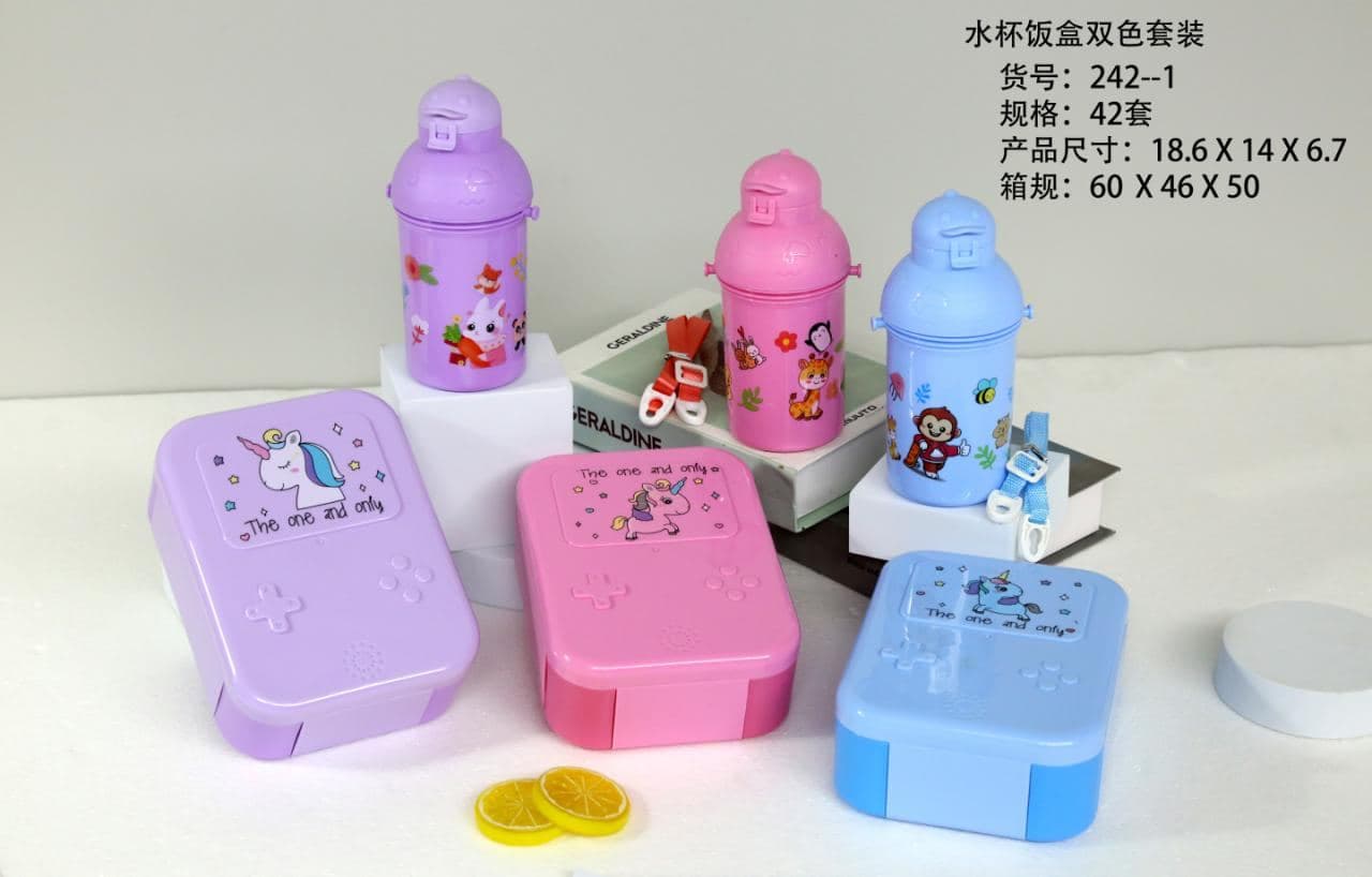 PP Plastic 3-Compartment Bento Lunch Box, 17.6 x 17.6 x 7 cm, Ref. LB6252