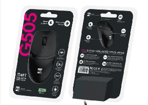 R8 G505 4D Wireless 2.4G & BT Rechargeable Mouse, 800-1200-1600 DPI, 4 Buttons 3