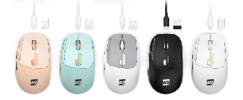 R8 1765 6D 2.4G & Bluetooth Rechargeable Mouse, 1200-2400-3200 DPI, 6 Buttons