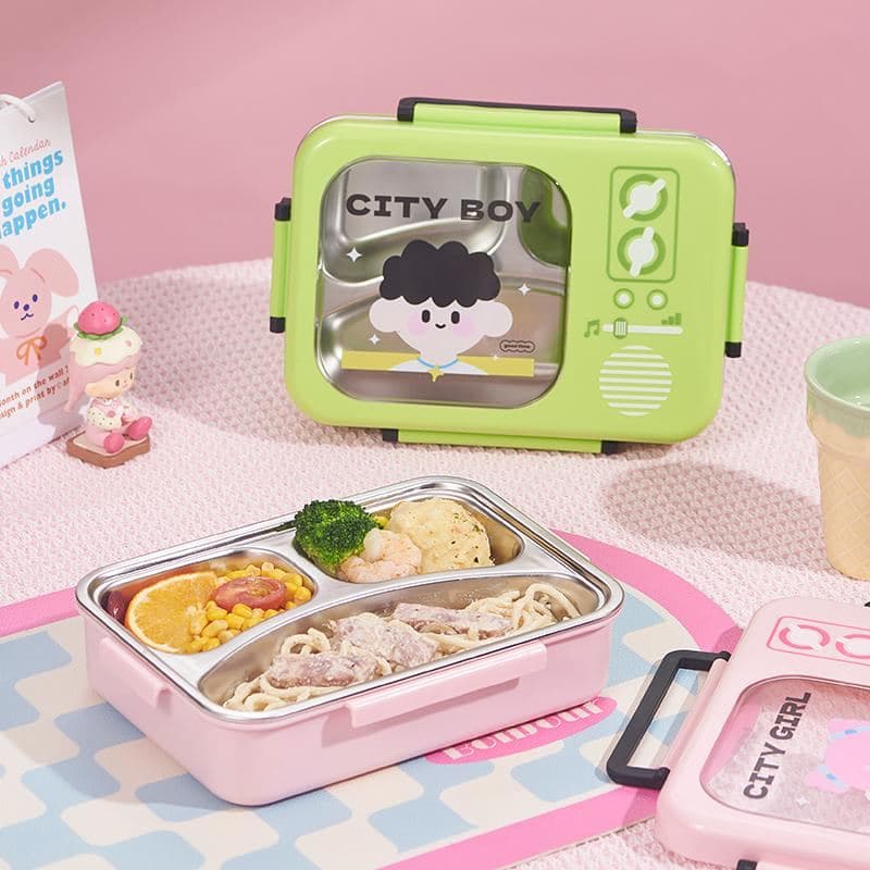 Retro TV Shaped Lunch Box, 75 pcs/carton