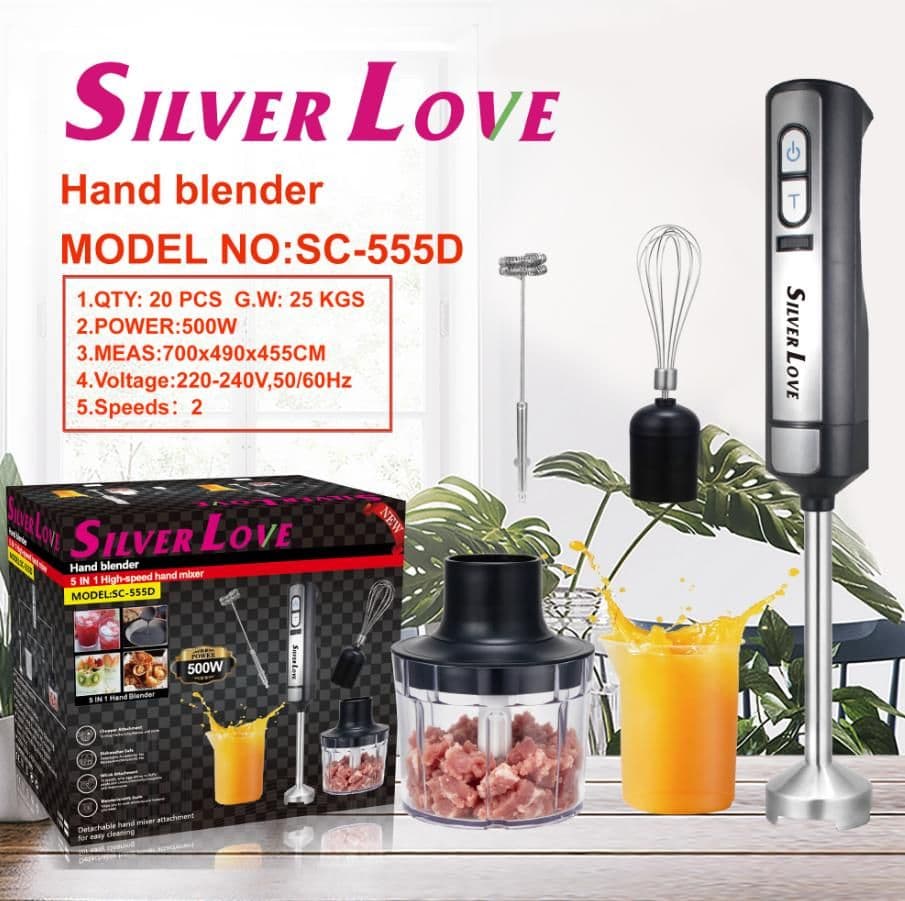 5-in-1 Hand Blender Set SC-555D, 500W