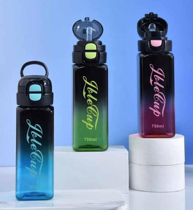 Plastic Water Bottle, 750 ml, PC+PP, Ref. WB60432