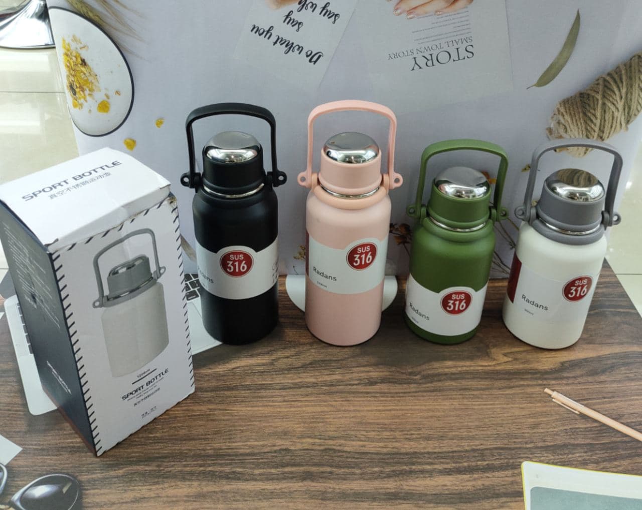 Diwangxin Wide-Body Flask with Fold-Over Handle and 316 Inner