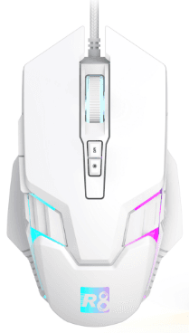 R8 G217 7D Wired Gaming Mouse RGB Lighting, 800-1200-1600-2400-4800-7200 DPI 3