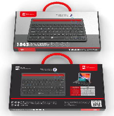 R8 1843 2.4G & Bluetooth rechargeable wireless keyboard Arabic & Spanish layout, 78 Keys 2