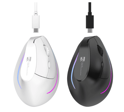 R8 X5 6D Wireless 2.4G & Bluetooth Rechargeable Mouse, 800-1200-1600-2400 DPI, 6 Buttons