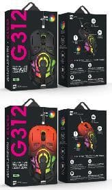 R8 G312 6D Wired & 2.4G & BT Rechargeable Gaming Mouse RGB Lighting