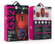 R8 G321 5D Wired & 2.4G & BT Rechargeable Gaming Mouse, 800-1600-2400-3200-5000-12800 DPI, 5 Buttons 2