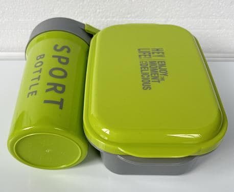 Submarine PP Plastic Lunch Box, 23.5 x 18.5 x 7.5 cm, with Spoon and Fork