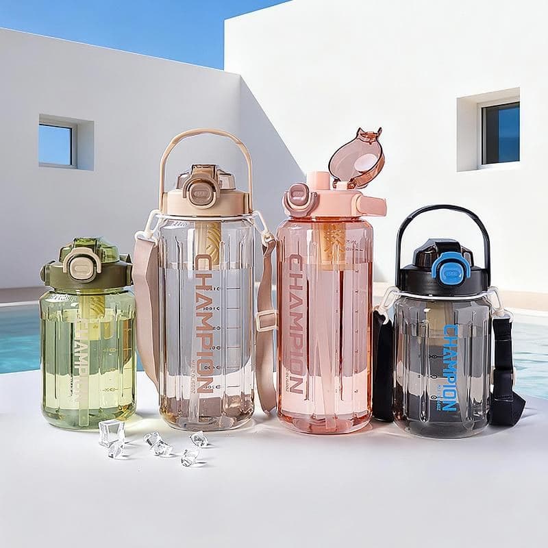 Plastic Water Bottle, 920 ml, PC+PP, Ref. WB60072