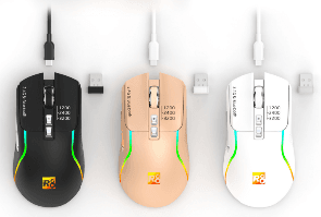 R8 1761 7D 2.4G & Bluetooth Rechargeable Mouse, 1200-2400-3200 DPI, 7 Buttons