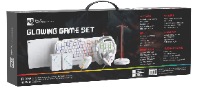 R8 GWK1000 Wired Gaming Keyboard & Mouse & Mouse pad & Headset & Speaker & Headset Stand Combo En... 3