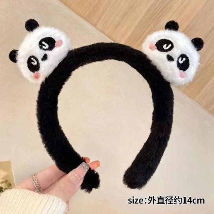 Panda Ear Headband, Black