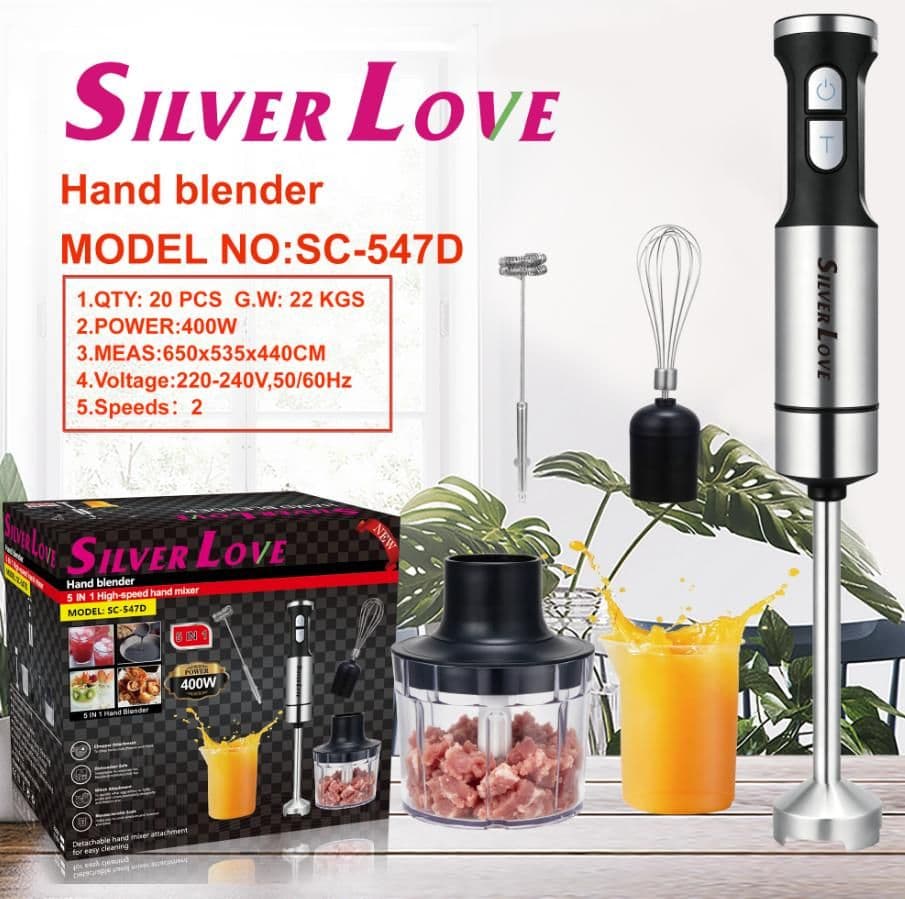 5-in-1 Hand Blender Set SC-547D, 400W