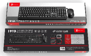 R8 1913 Wireless Keyboard and Mouse Combo English & Arabic & Spanish layout, 104 Keys 2