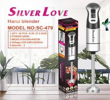 Stainless Steel Hand Blender SC-479, 500W