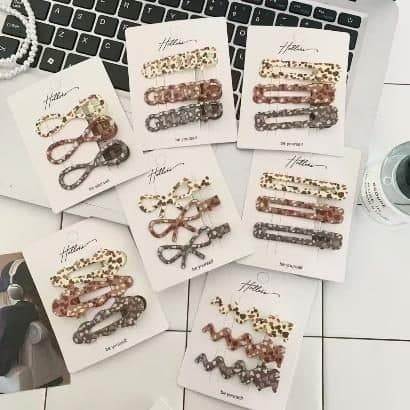 Leopard and Tortoiseshell Snap Hair Clips